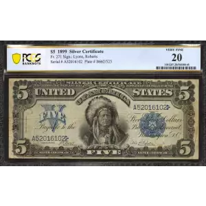 $5 1899 Blue Silver Certificates 271