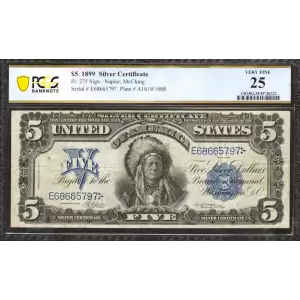 $5 1899 Blue Silver Certificates 275