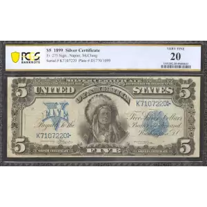 $5 1899 Blue Silver Certificates 275