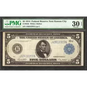 $5 1914 Red Seal Federal Reserve Notes 883B