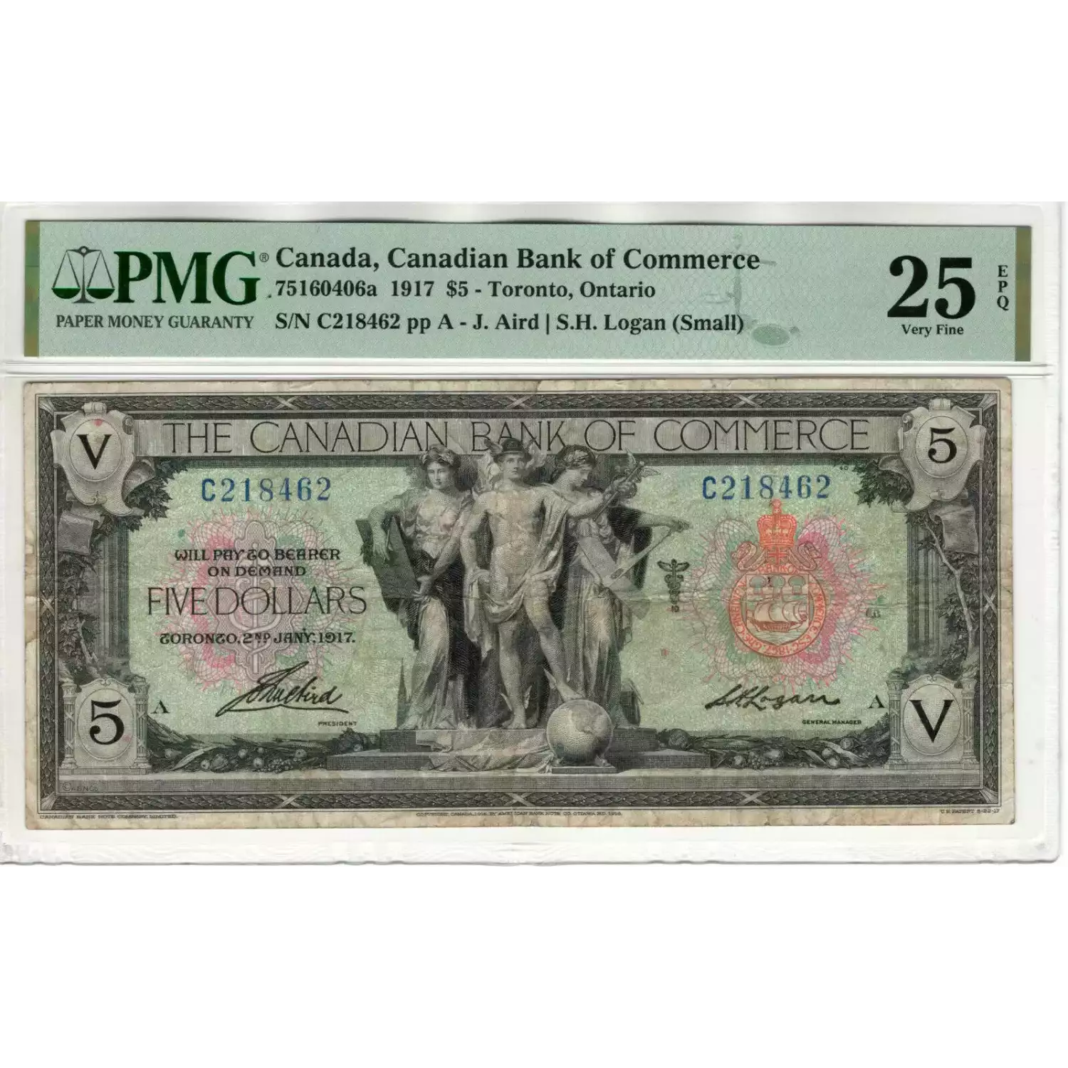5 Dollars 26.5.1924, 1924-1925 Regular Issue a. Issued note Dominion of Canada 35