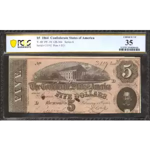 $5   Issues of the Confederate States of America CS-69