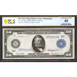 $50 1914 Red Seal Federal Reserve Notes 1035