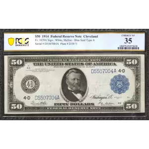 $50 1914 Red Seal Federal Reserve Notes 1039A