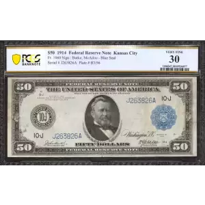 $50 1914 Red Seal Federal Reserve Notes 1060