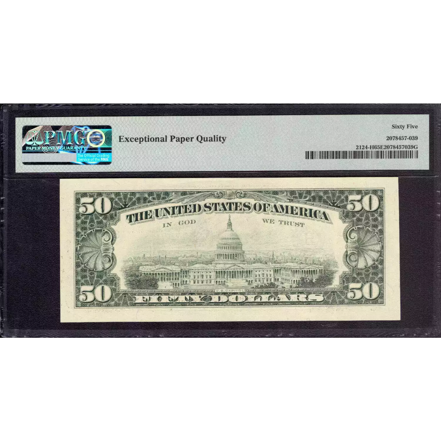 $50 1990 blue-Green seal. Small Size $50 Federal Reserve Notes 2124-H (2)