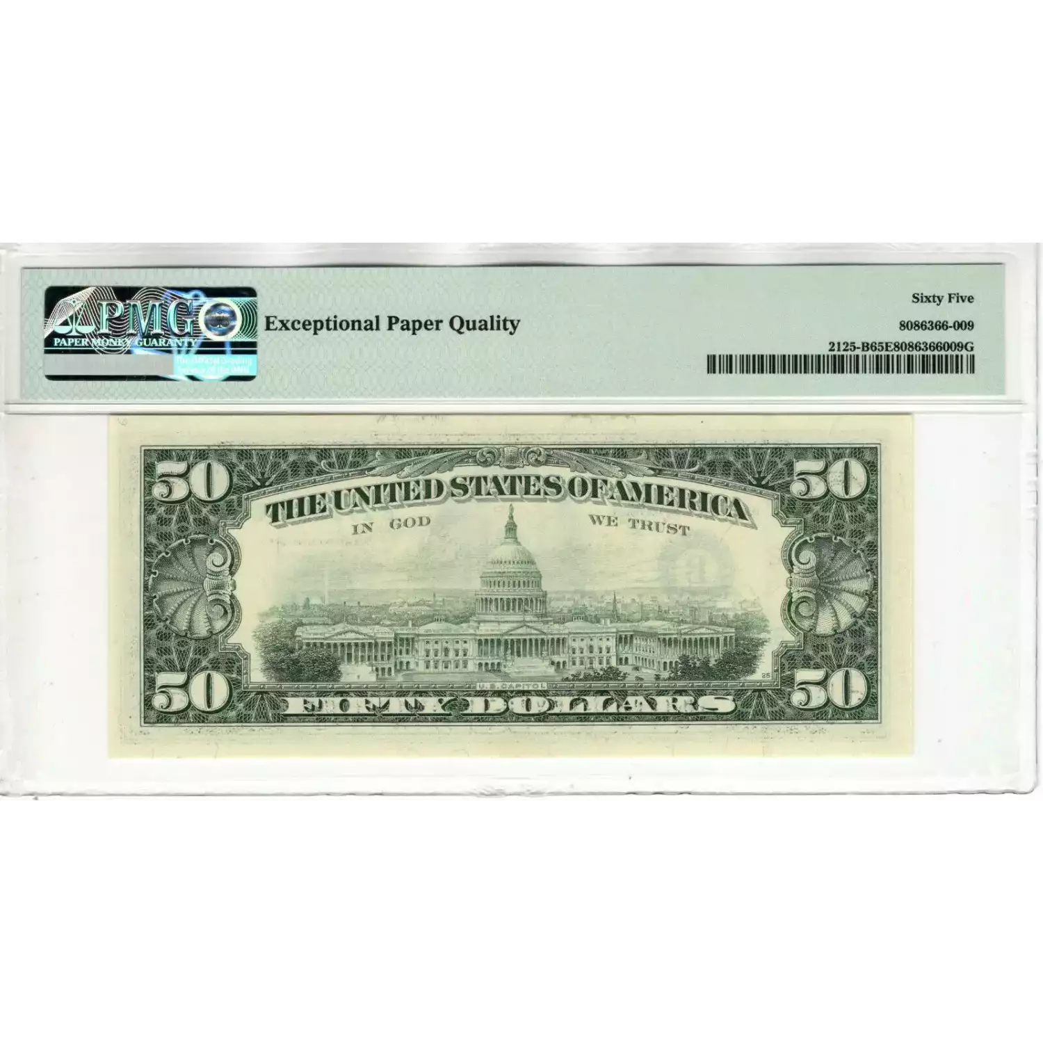 $50 1993 blue-Green seal. Small Size $50 Federal Reserve Notes 2125-B (2)