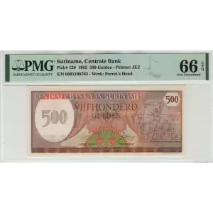 500 Gulden 1.4.1982, 1982 Issue  Surinam 129