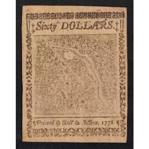 $60 September 26, 1778  CONTINENTAL CURRENCY CC-86 (4)