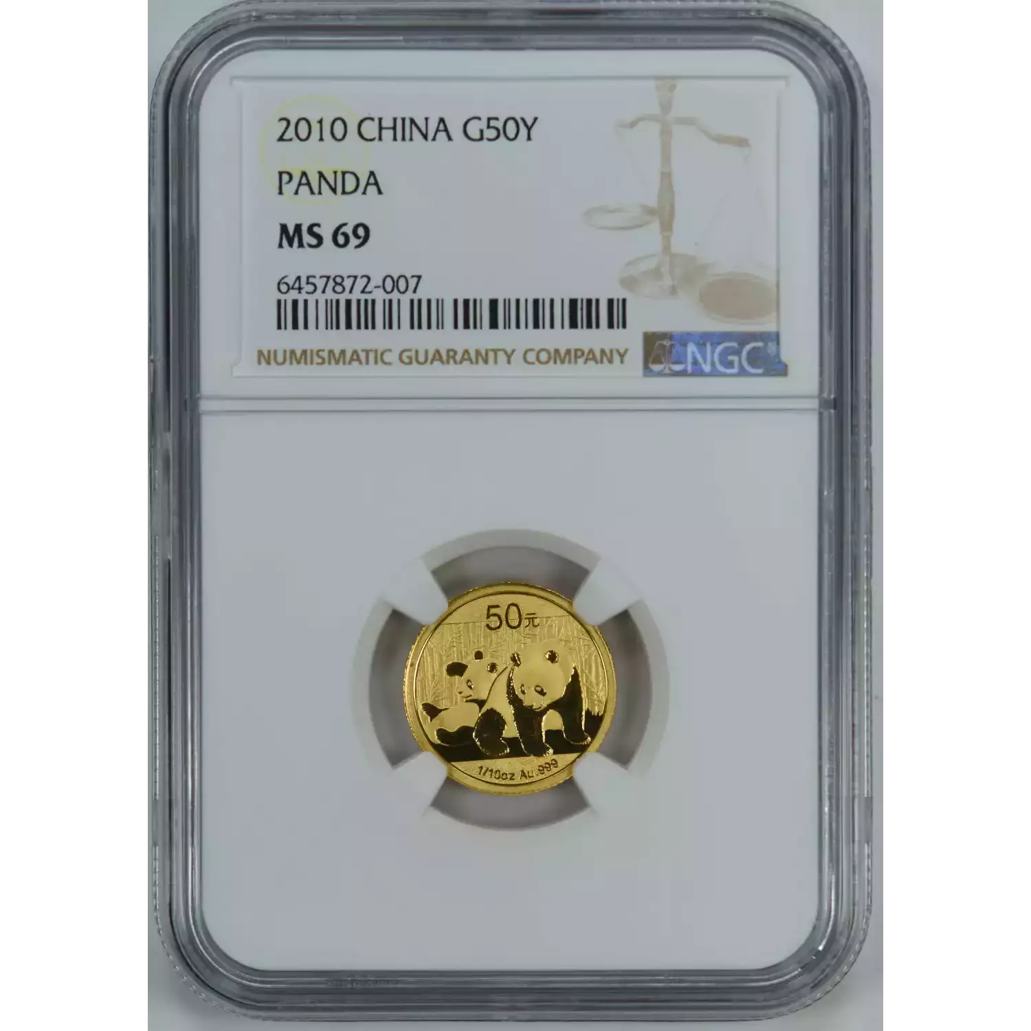 CHINA / Peoples Republic Gold 50 YUAN