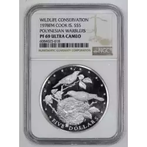 COOK ISLANDS Silver 5 DOLLARS