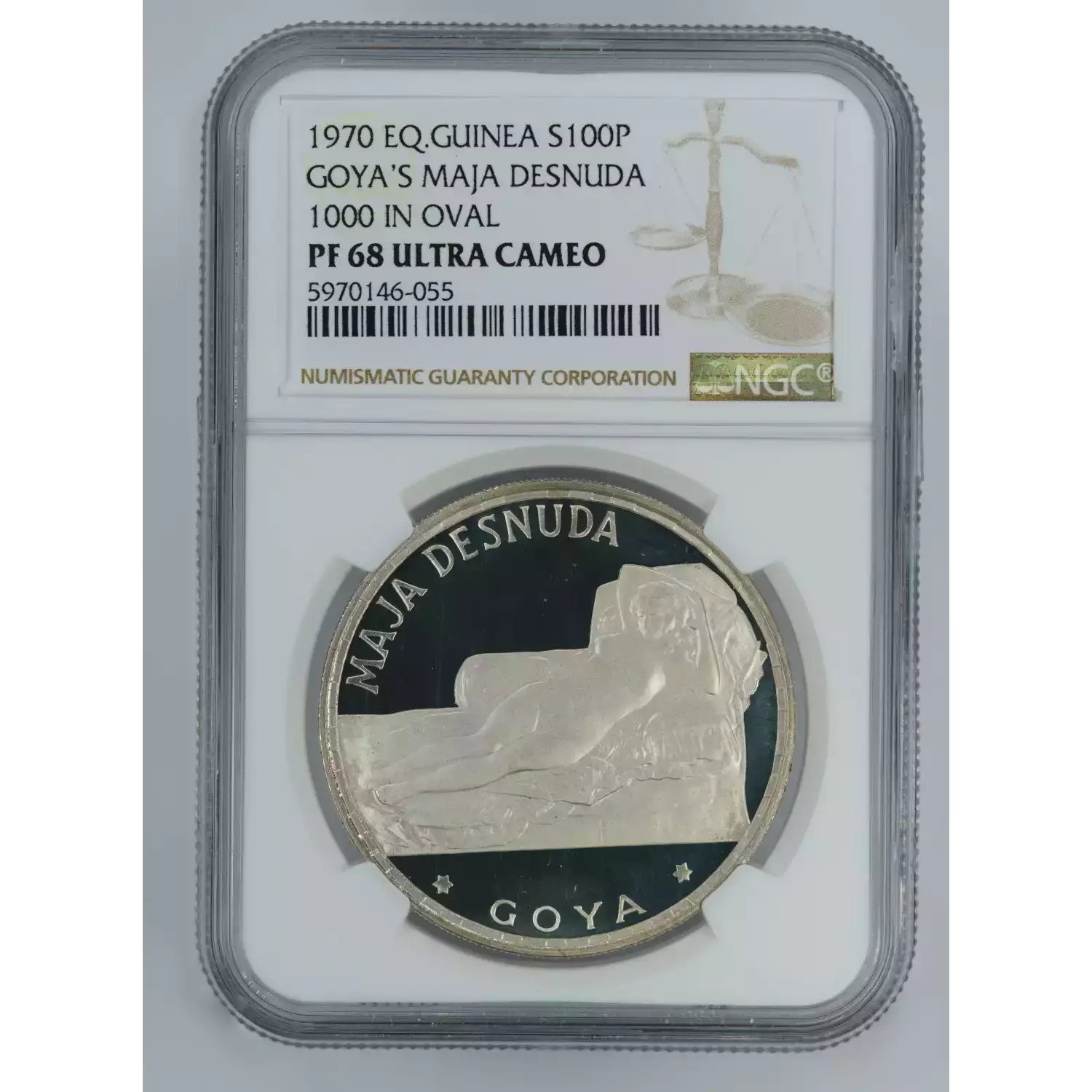 Equatorial Guinea Silver 100 PESETAS
