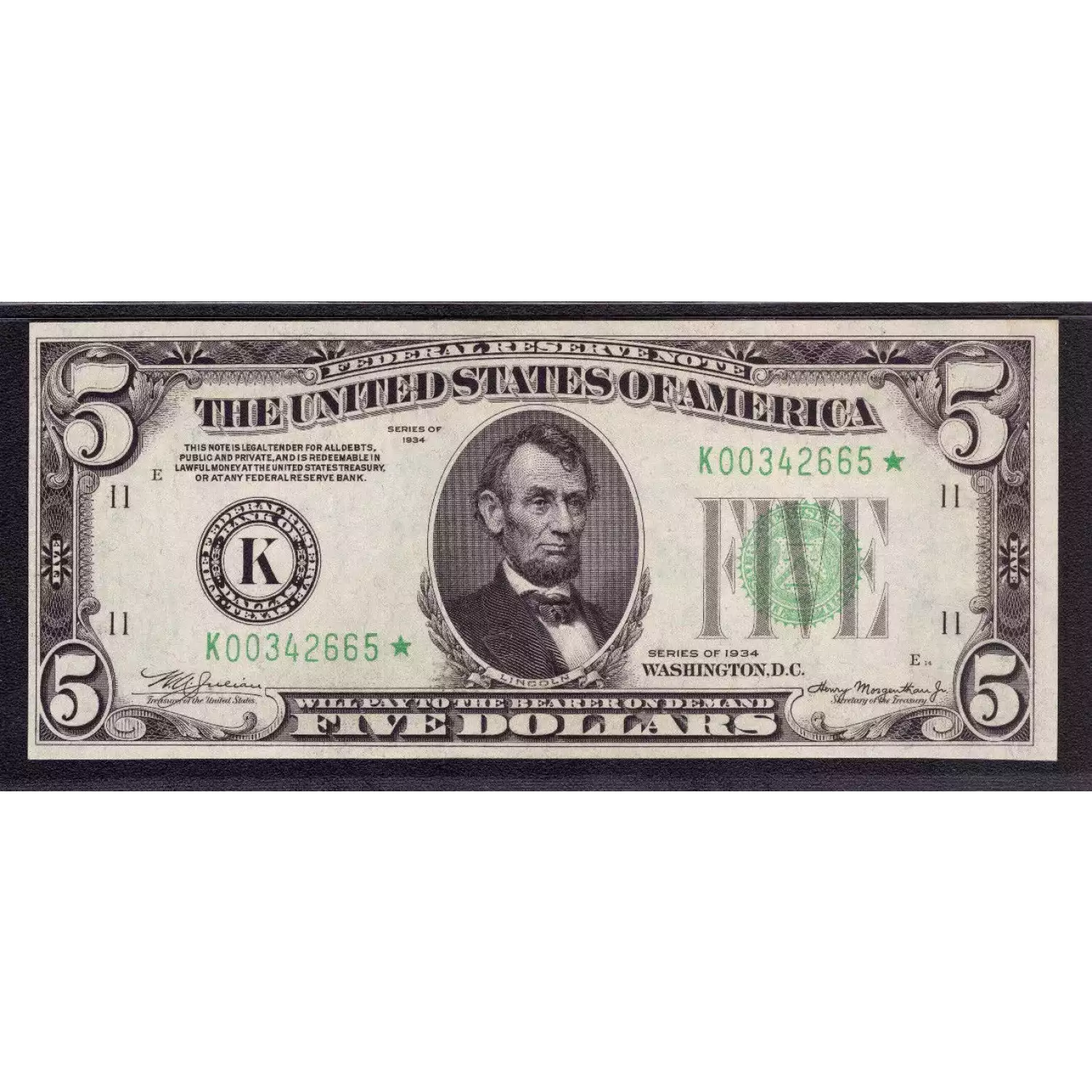 Federal Reserve Note Dallas