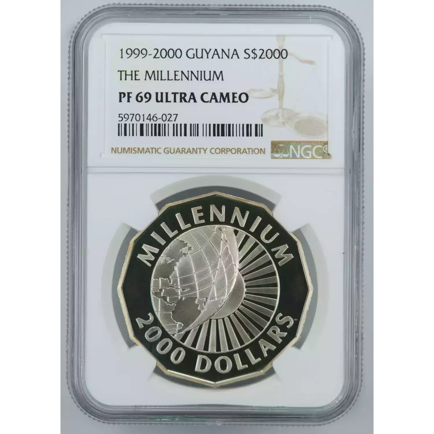 GUYANA Silver 2000 DOLLARS