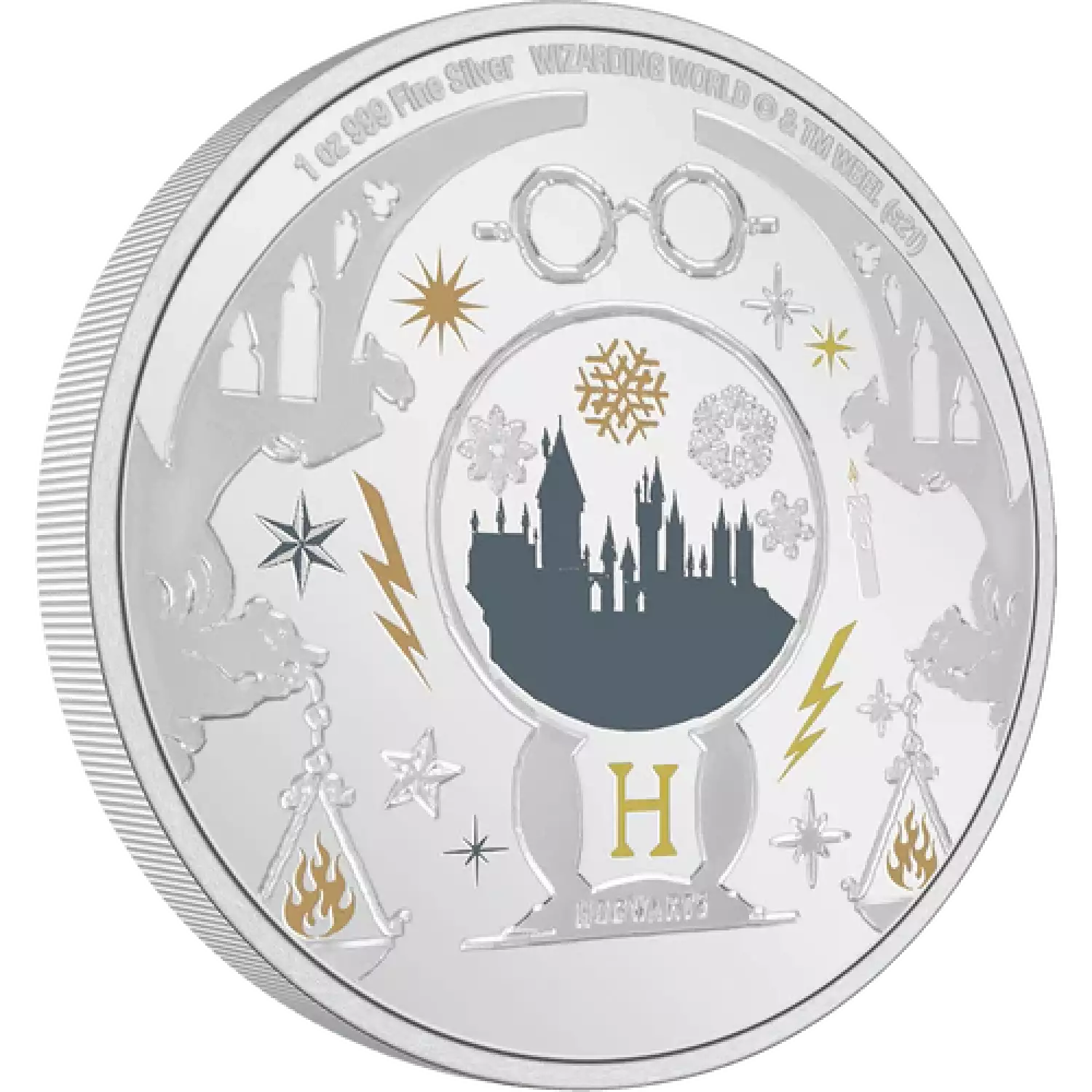 HARRY POTTER- 2021 1oz Seasons greetings Silver Coin (2)
