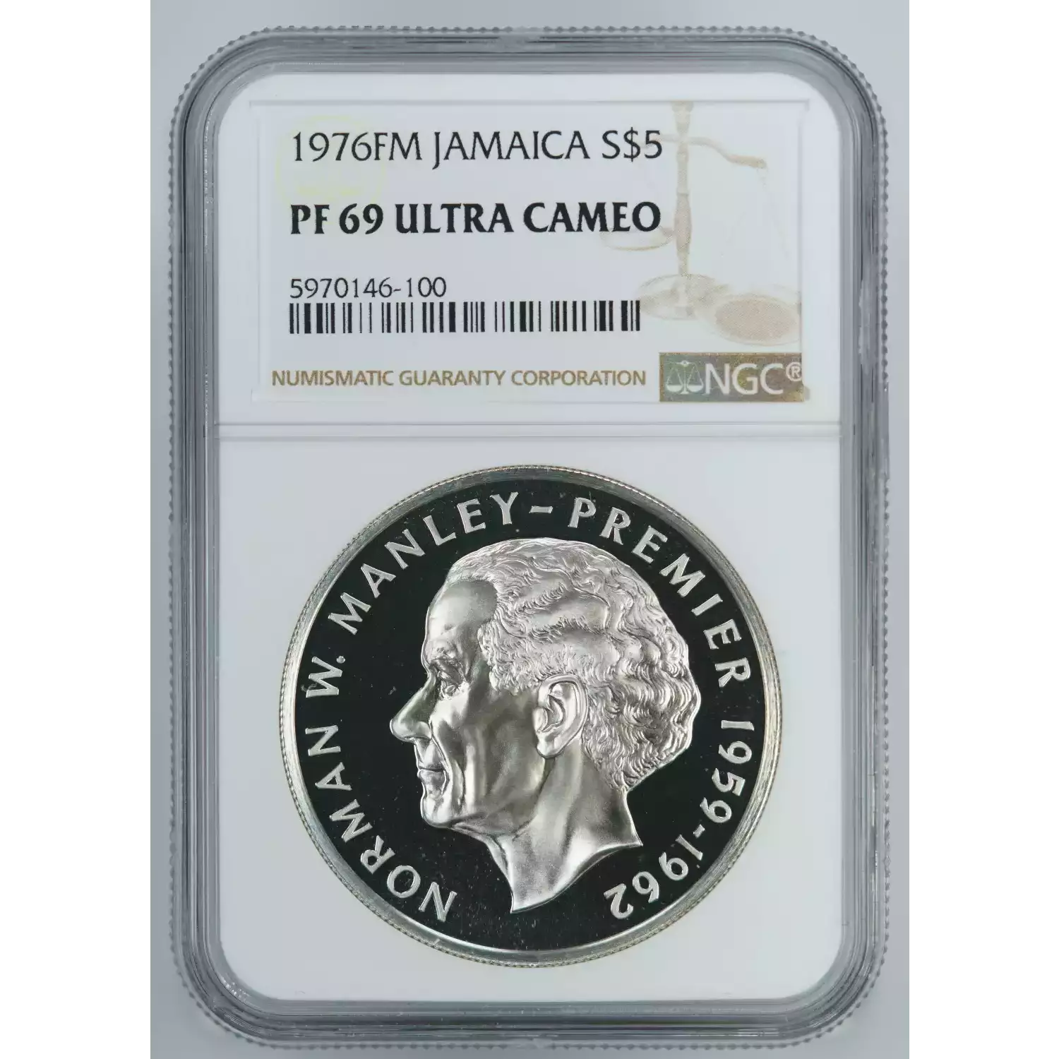 JAMAICA Silver 5 DOLLARS
