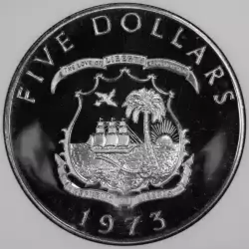 LIBERIA Silver 5 DOLLARS (3)