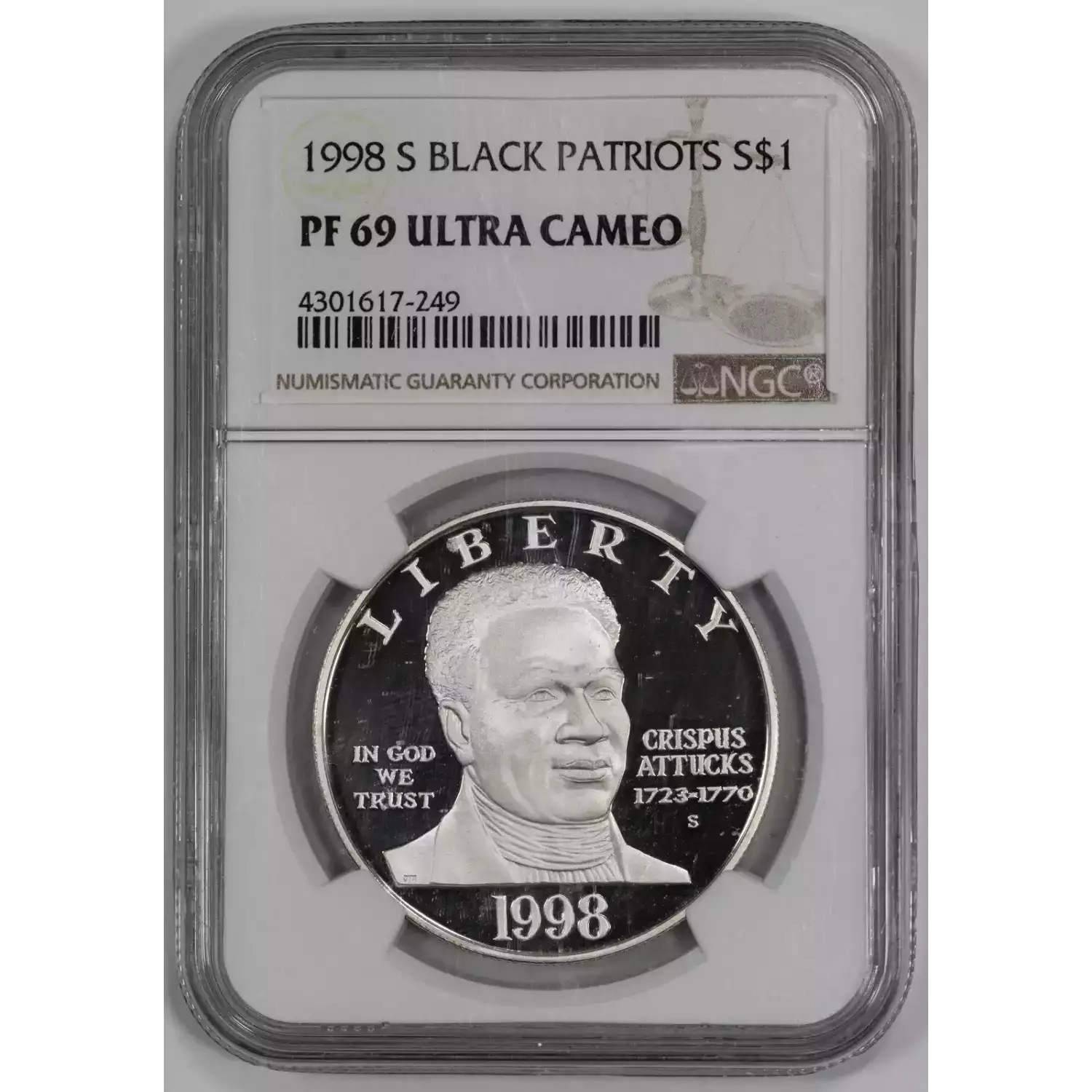 Modern Commemoratives --- Black Revolutionary War Patriots 1998 -Silver- 1 Dollar