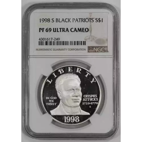 Modern Commemoratives --- Black Revolutionary War Patriots 1998 -Silver- 1 Dollar