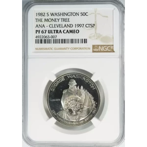 Modern Commemoratives ---George Washington 250th Anniversary of Birth 1982 -Silver- 0.5 Dollar