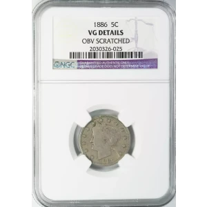 Nickel Five Cent Pieces-Liberty Head 1883-1913