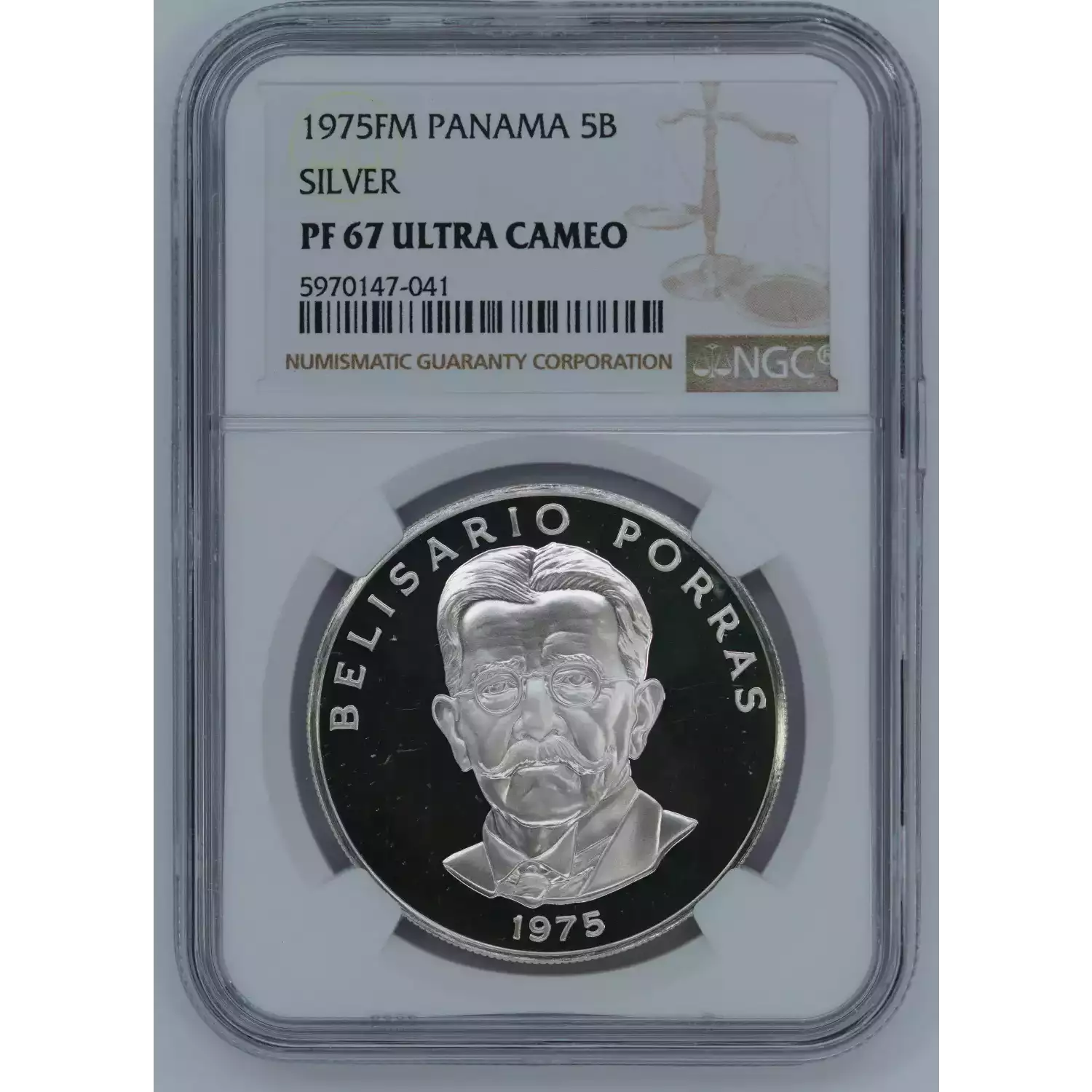 PANAMA Silver 5 BALBOAS