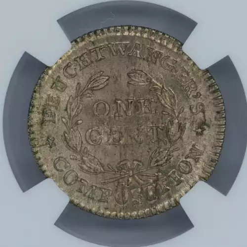 Private Tokens-1837 Three-Cent New York Coat of Arms