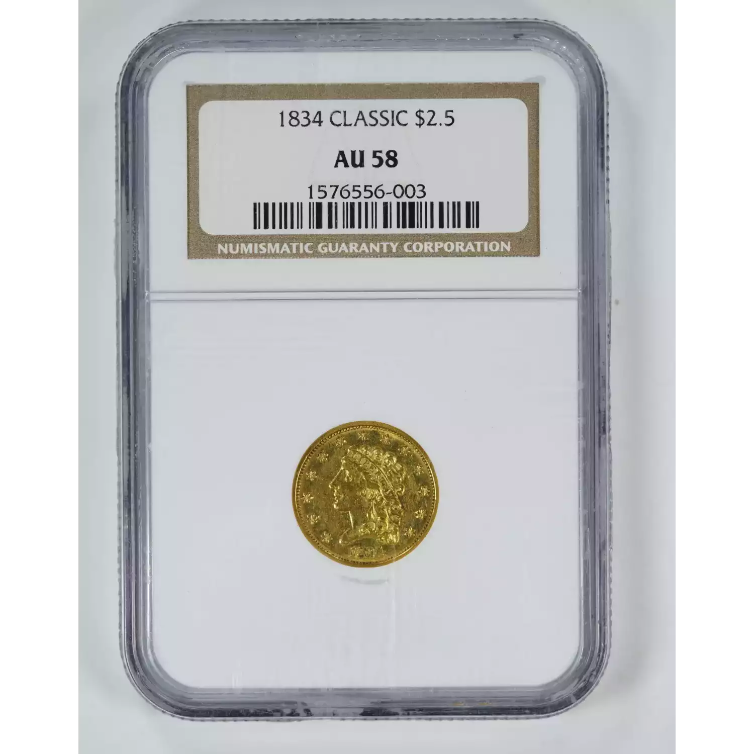 Quarter Eagles---Classic Head, 1834-1839 -Gold- 2.5 Dollar