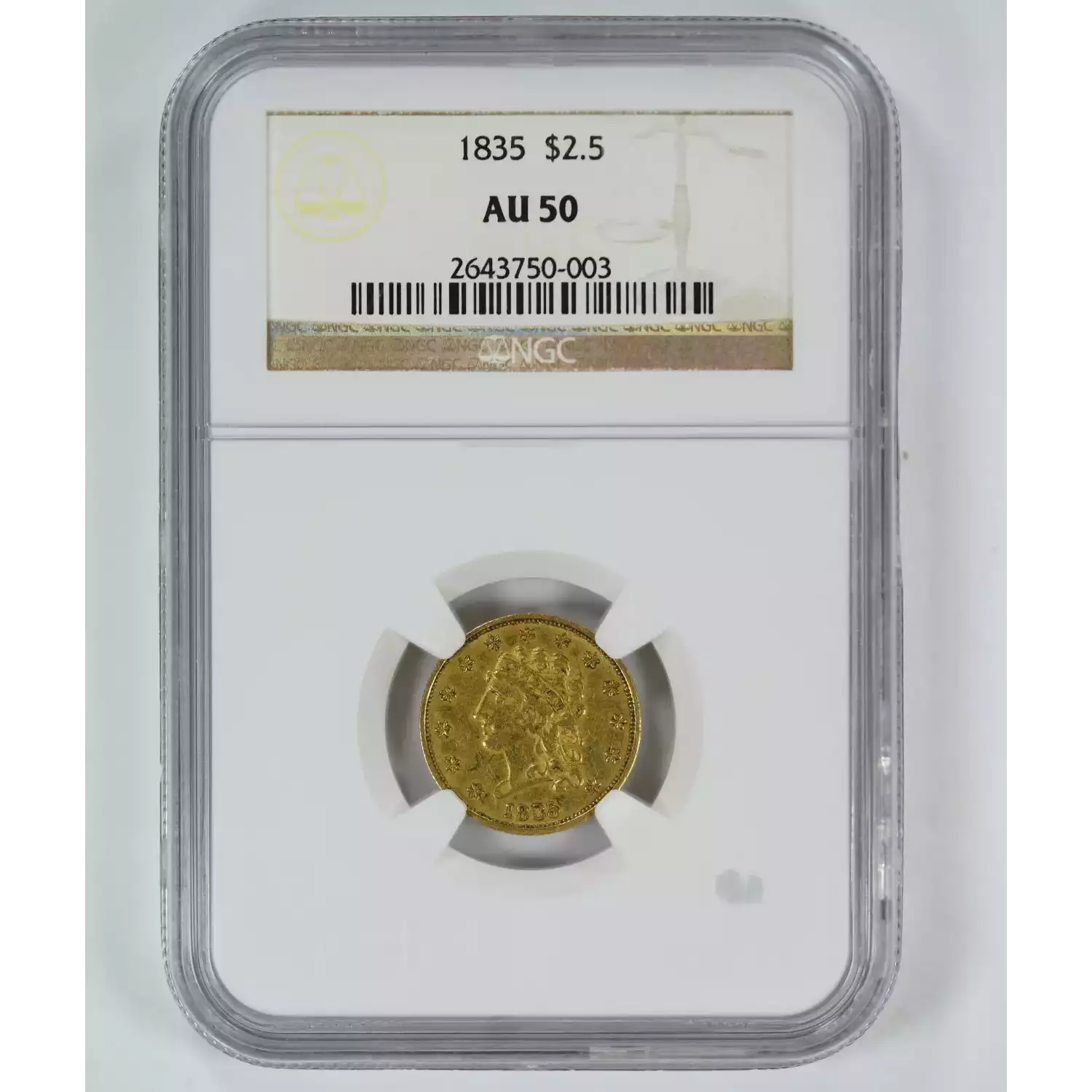 Quarter Eagles---Classic Head, 1834-1839 -Gold- 2.5 Dollar