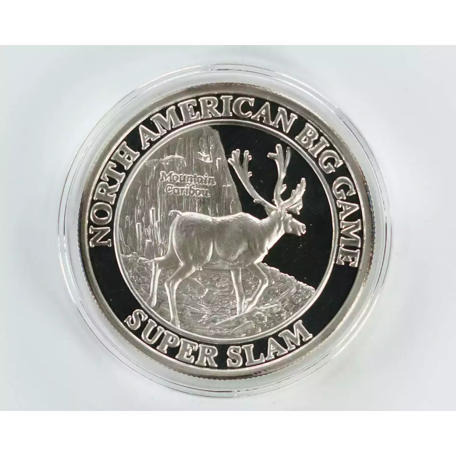 Woodland Caribou North American Hunting Club NAHC Super Slam Silver Plt Coin 