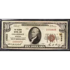 1929 $10 NATIONAL BANKNOTE CURRENCY NEBRASKA