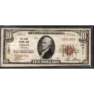1929 $10 NATIONAL BANKNOTE CURRENCY NEBRASKA