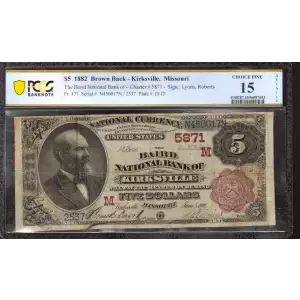 $5  Brown Seal and Brown Back Second Charter Period 477