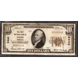 1929 $10 NATIONAL BANKNOTE CURRENCY NEBRASKA