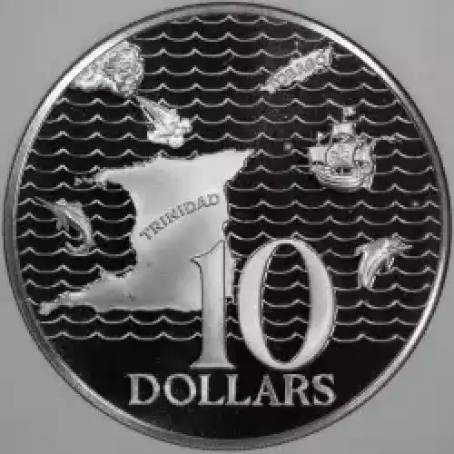 TRINIDAD & TOBAGO Silver 10 DOLLARS (2)