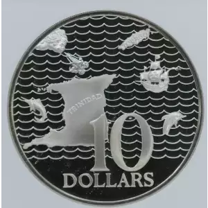 TRINIDAD & TOBAGO Silver 10 DOLLARS