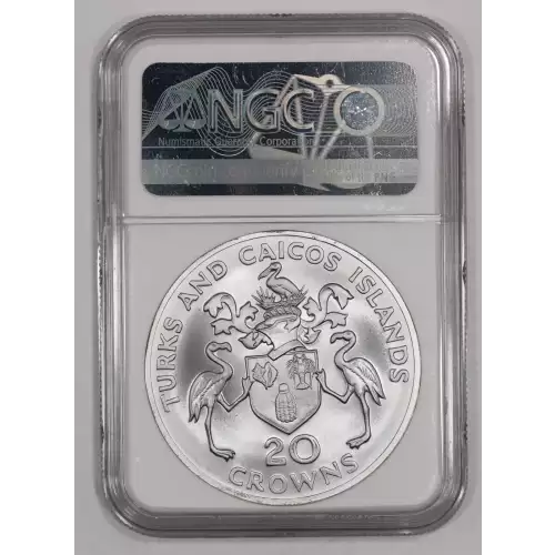 Turks and Caicos Islands Silver 20 CROWNS (4)