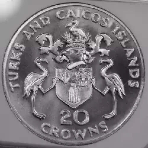 Turks and Caicos Islands Silver 20 CROWNS (3)