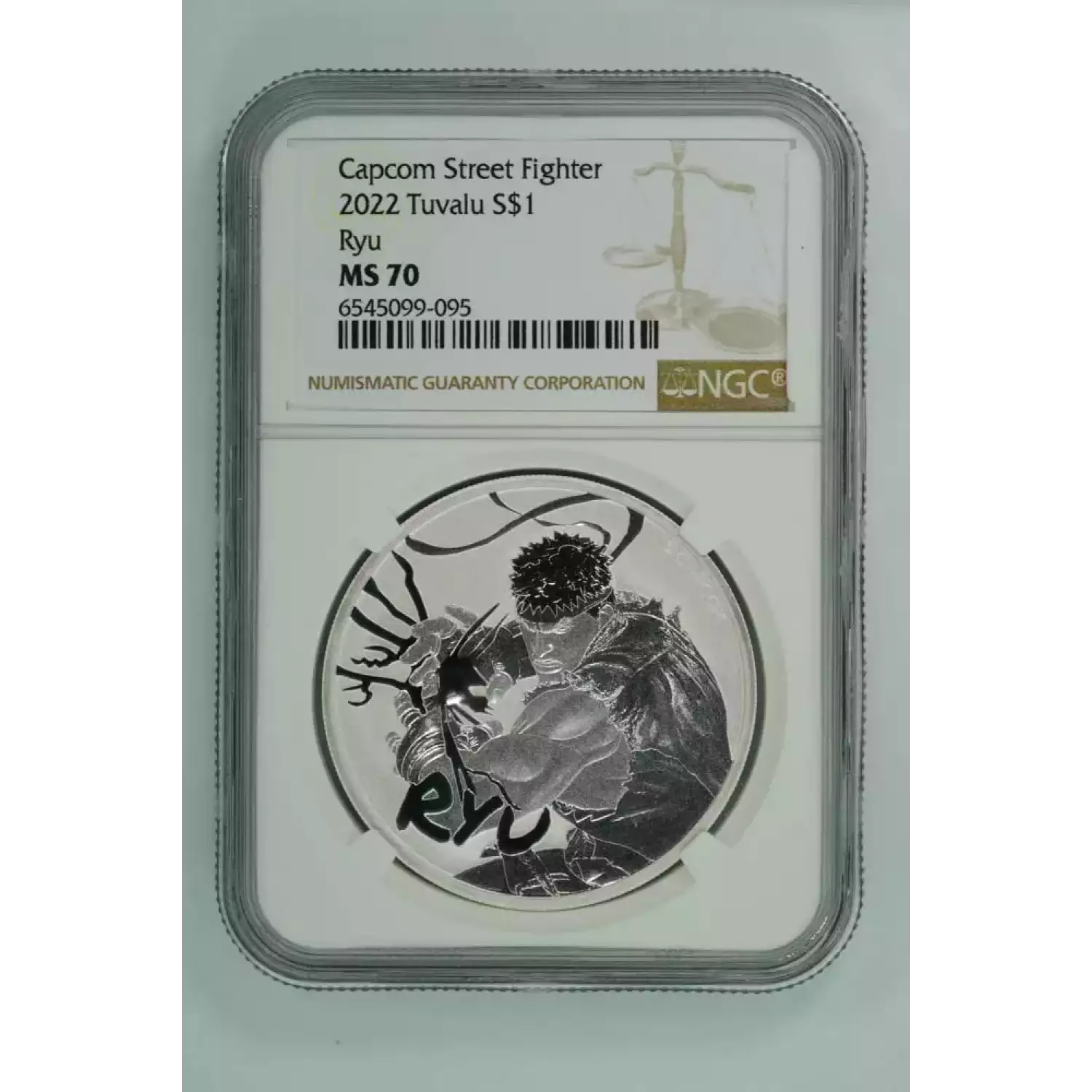 2022 Tuvalu Silver DOLLAR NGC MS-70 CAPCOM RYU - Kearney Coin Center